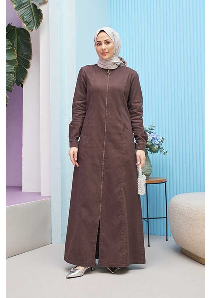 6463-BATTAL Denim Ferace Kahve