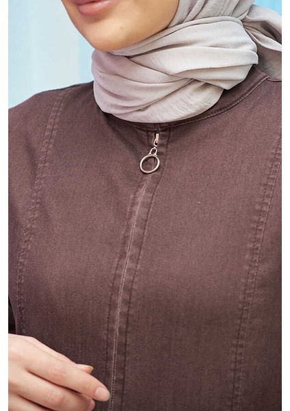 6463-BATTAL Denim Ferace Kahve fırsatları