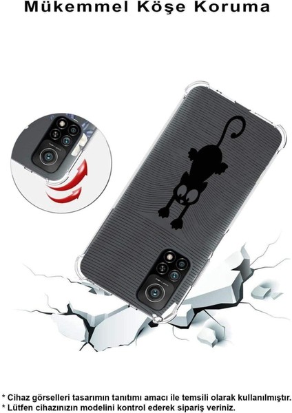 Huawei P20 Lite Köşe Korumalı Antişok Kapak Çizgi Kedi (Siyah) Tasarımlı Şeffaf Kılıf fiyatları
