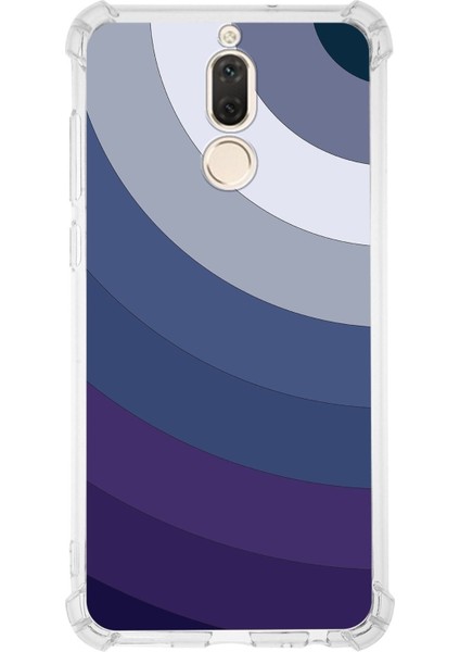 Huawei Mate 10 Lite Köşe Korumalı Antişok Kapak Renk Cümbüşü Tasarımlı Şeffaf Kılıf