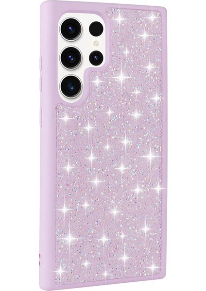 Galaxy S23 Ultra Kılıf Parlak Taşlı Tasarım Pırlanta Kılıf