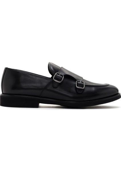 Erkek Siyah Deri Casual Loafer