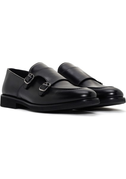 Erkek Siyah Deri Casual Loafer