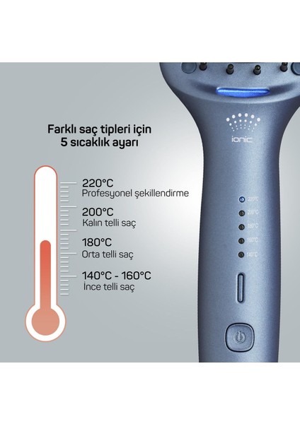 AR5082-O Superstar Pro Saç Düzleştirici Fırça - Okyanus indirimleri