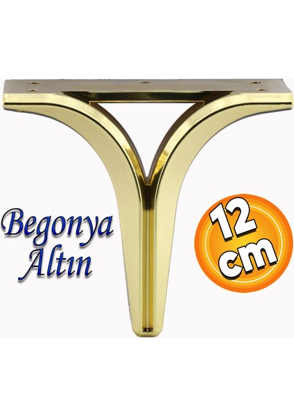 Begonya Lüks Mobilya Kanepe Sehpa Tv Ünitesi Oturma Grubu Koltuk Ayağı Baza Ayakları Altın 12 Cm
