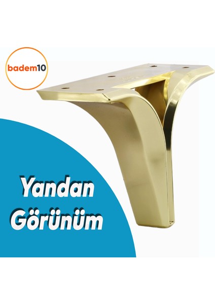Begonya Lüks Mobilya Kanepe Sehpa Tv Ünitesi Oturma Grubu Koltuk Ayağı Baza Ayakları Altın 12 Cm modelleri