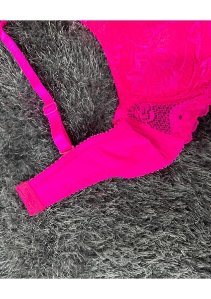 Barbie Pembe Double Push-up Dantelli Balenli İthal Sütyen -244