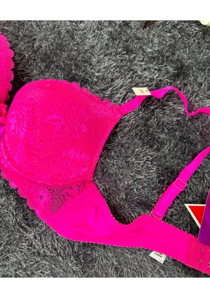 Barbie Pembe Double Push-up Dantelli Balenli İthal Sütyen -244