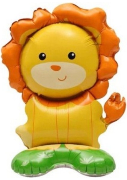 Safari Hayvanları Ayaklı Aslan Şekilli Folyo Balon