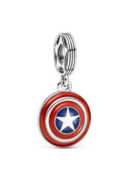 Marvel The Avengers Captain America Shield Sallantılı Charm
