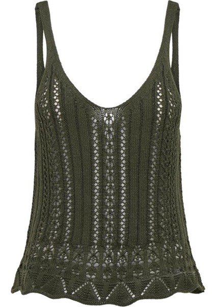 Only Onllyzet Lıfe S/l Top Knt Noos 15277573 Haki