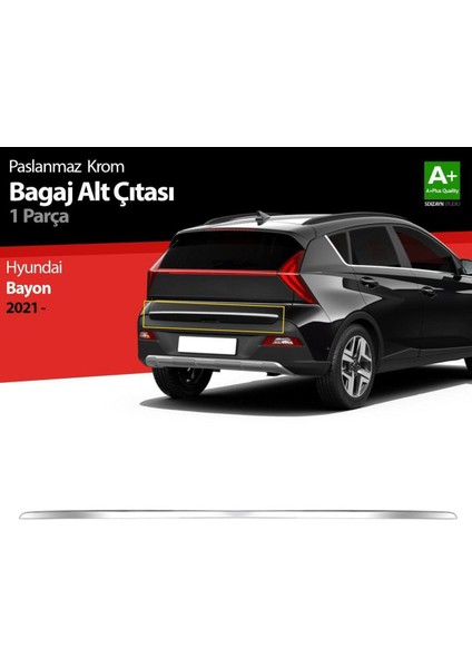Hyundai Bayon Uyumlu Krom Bagaj Alt Çıtası 2021 Üzeri