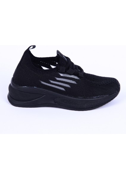 Ravello Fileli Rahat Taban Siyah Günlük Unisex Çocuk Spor Ayakkabı