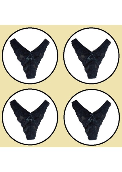 4 Lü Paket Dantel Külot