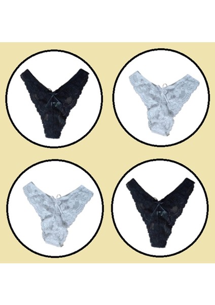 4 Lü Paket Dantel Külot