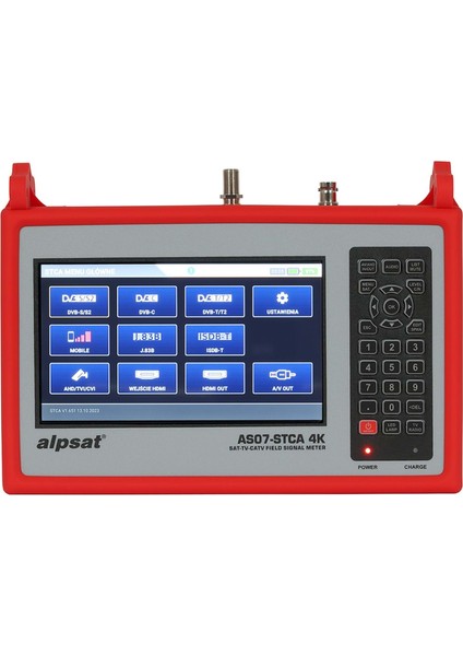 Satfınder AS07-STCA 4K Dvb S-S2/T-T2/C/J.83B/ISDB-T Görüntülü Uydu Bulucu Kamera Test Cihazı 233065