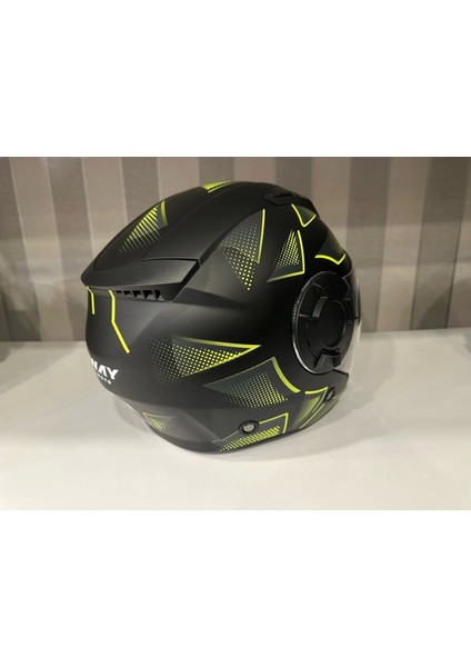 Kask Sway SW-766 Matt Cırcle Black Yellow Güneş Gözlüklü fırsatları