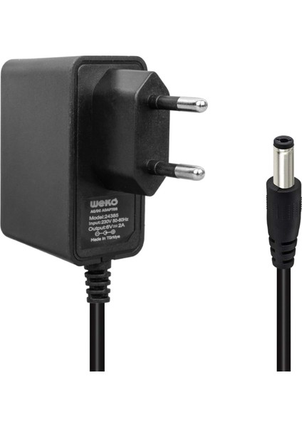 6 Volt - 2 Amper 5.5*2.5 Uçlu Priz Tipi Adaptör (24385) 662166