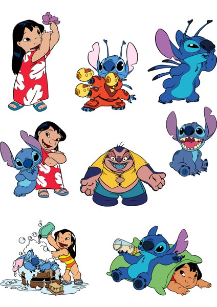 Fun Life 50 Parça Lilo ve Stiç - Lilo And Stitch Sticker Seti