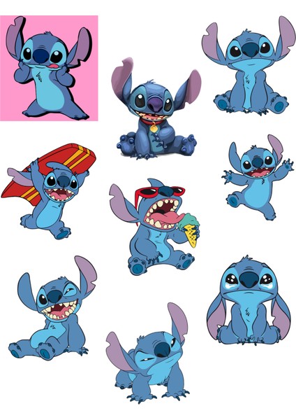 Fun Life 50 Parça Lilo ve Stiç - Lilo And Stitch Sticker Seti