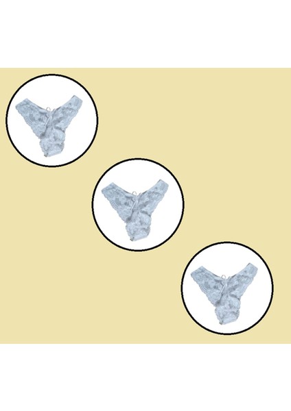 3 Lü Paket Dantel Külot