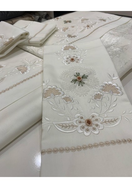 El İşi İğne Oyalı Rokokolu Pike ve Nevresim Set 7 Parça fiyatları