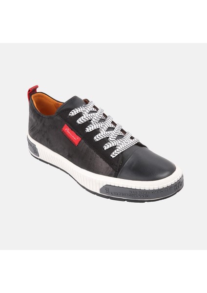 15076 Kalın Taban Deri Erkek Sneakers Ayakkabı