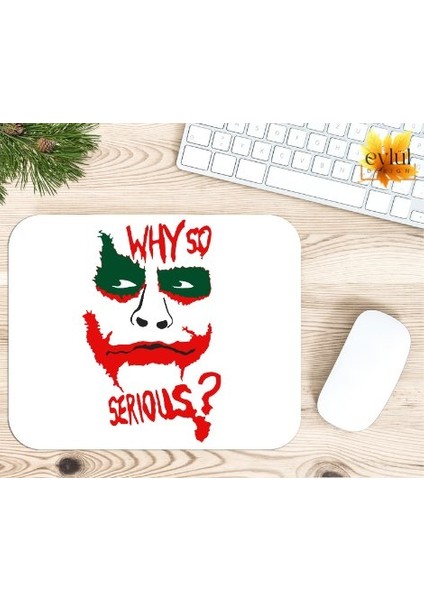 Joker Baskılı Özel Tasarım Dikdörtgen Kaydırmaz Mousepad