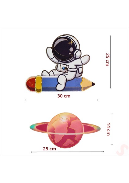 Kozmik Galaksi, 9 Parça Duvar Sticker Seti