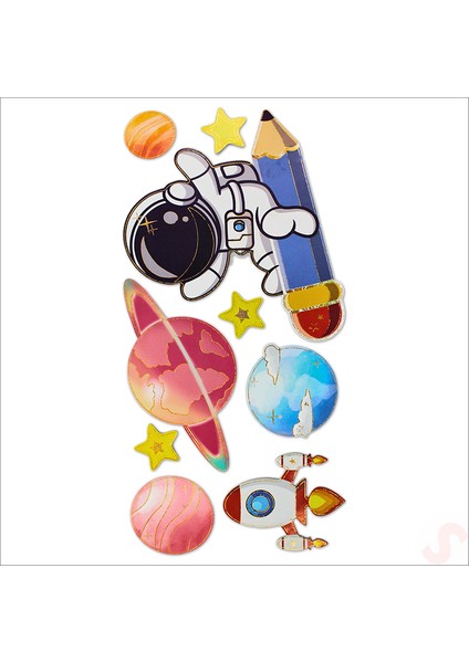 Kozmik Galaksi, 9 Parça Duvar Sticker Seti