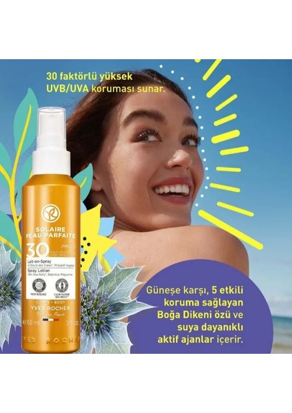 Vücut Güneş Spreyi - Spf 30 / Solaire Peau Parfaite Cildinizi Uva/uvb Işınlarına Karşı Korur, Yumuşaklık, Esneklik ve Nem Kazandırır! 150 ml fiyatları