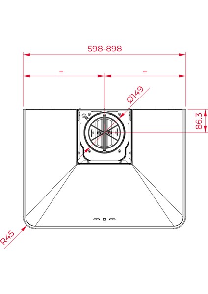 - Dos 90.2 At - Duvar Tipi Country Davlumbaz - 631 M³/h - Antrasit - 90 cm - 113010010