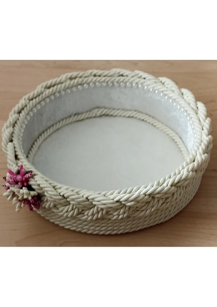 Fnt Yuvarlak Örgü Sepet Organizer Hediyelik Bohçalık Çeyizlik Havlu Makyaj Kutu Sepet modelleri