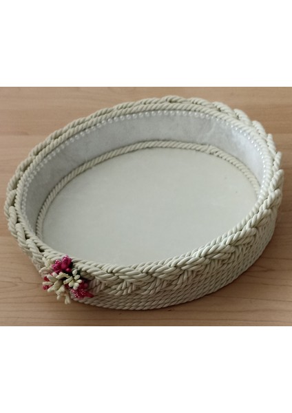 Fnt Yuvarlak Örgü Sepet Organizer Hediyelik Bohçalık Çeyizlik Havlu Makyaj Kutu Sepet fırsatları