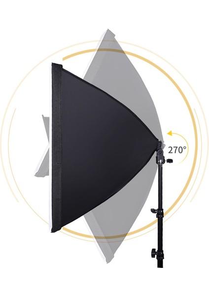 50X70CM Softbox 4 Duylu Ikili Sürekli Işık Seti Foto Video Ürün Çekim Makyaj 50X70 Softbox Çantalı modelleri