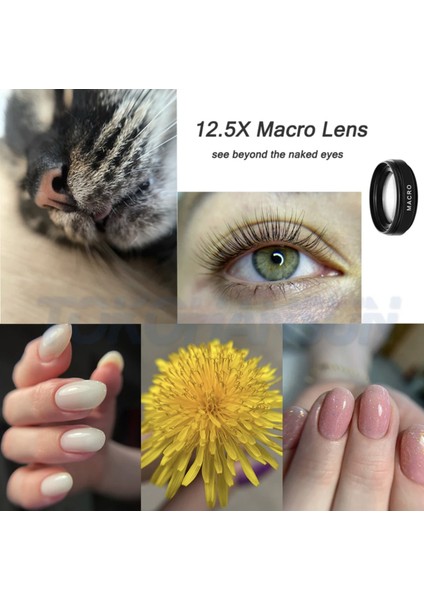Telefon Lens Kiti 0.45X Süper Geniş Açı & 12.5x Süper Makro Lens Hd Kamera modelleri