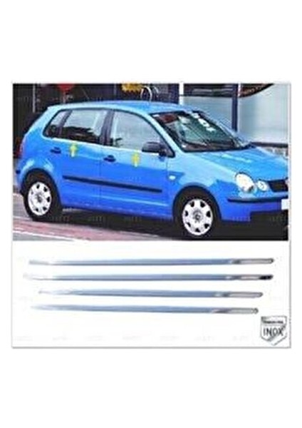 Vw Polo Krom Cam Çıtası 4 Prç. 2001-2009 Çelik