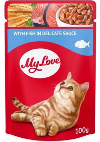 Sos Içinde Balik Etli Pouch Kedi Mamasi 100 gr x 6 Adet 326107