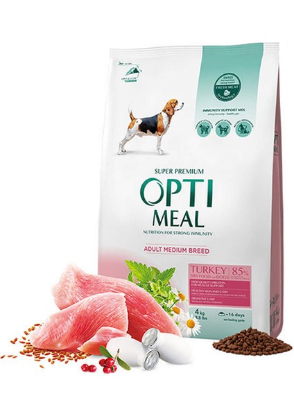 Süper Premium Hindili Orta Irk Yetişkin Köpek Maması 4 kg 326107