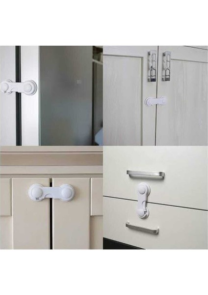 8'li Bebek Çocuk Güvenlik Dolap ve Çekmece Kilidi