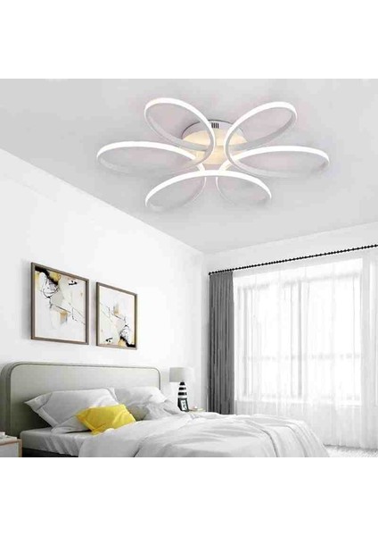 St Aydınlatma Luxor Oturma Odası,Salon,Yatak Odası İçin Beyaz Alüminyum Gövdeli,beyaz LED Işıklı Plafonyer Avize 60 cm fiyatları