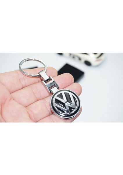 Volkswagen Logo Gümüş Siyah Metal Çift Yön Anahtarlık fiyatları