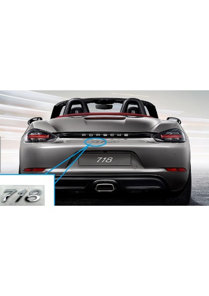 Porsche Boxster 718 Bagaj 3m 3D Abs Yazı Logo Amblem Seti fırsatları