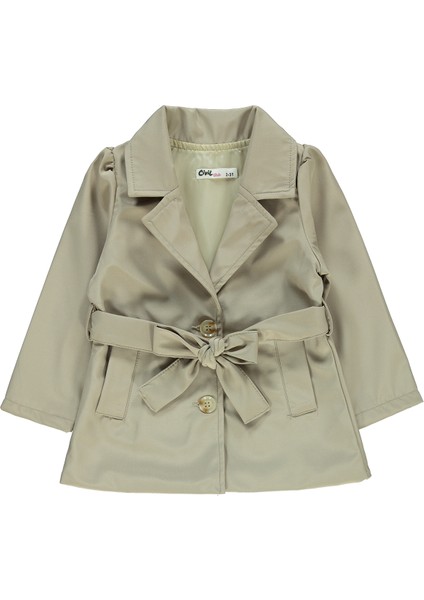 Kız Çocuk Trençkot 2-5 Yaş Bej