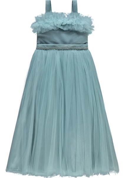 Kız Çocuk Abiye 6-9 Yaş Mavi