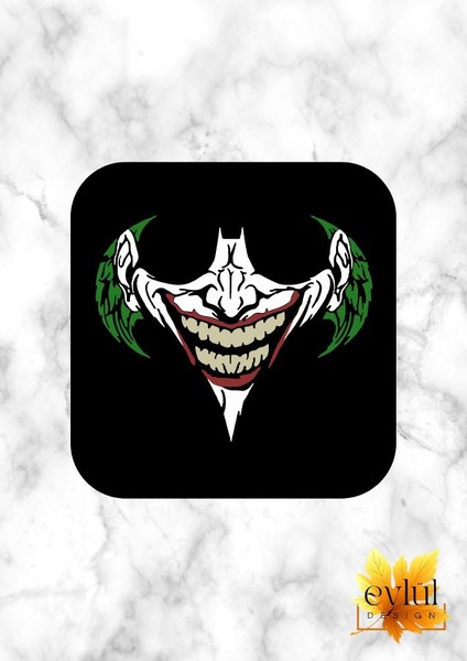 Joker Baskılı Özel Tasarım Baskılı Mdf Kare Bardak Altlığı