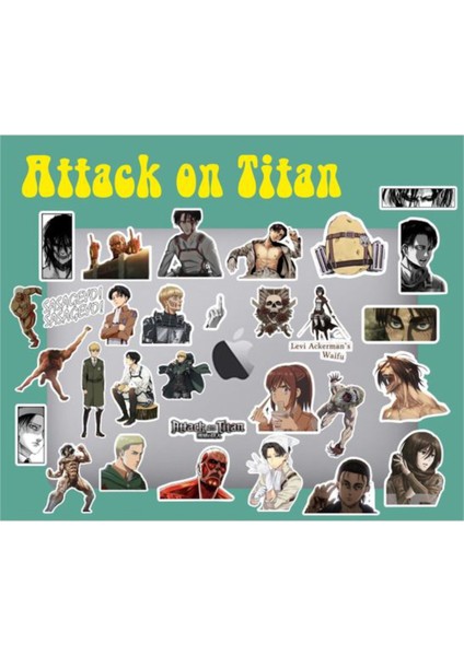 Attack On Titan Laptop Notebook Telefon Kılıfı Sticker Paketi