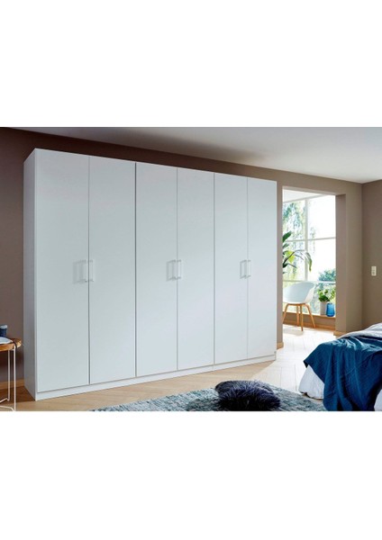 Aleyna Giyinme Dolabı - Çok Amaçlı Dolap - Gardırop 270 cm -6 Kapaklı