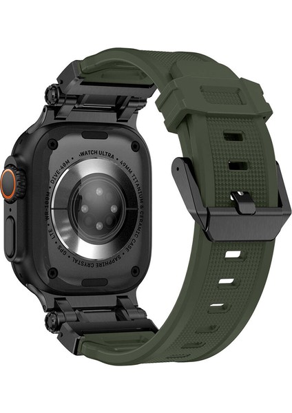 Watch Ultra 49MM KRD-101 Titanyum Metal Başlıklı Silikon Kordon modelleri