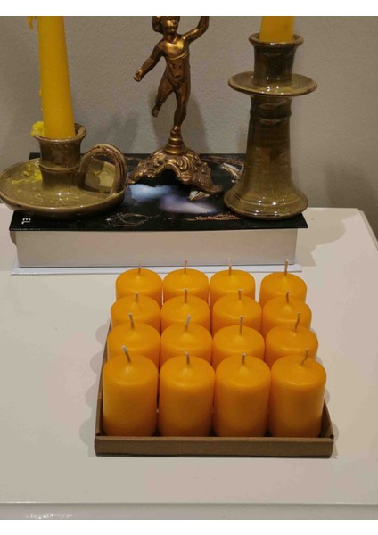 Iv Candles Homedecor 16'Lı Turuncu Bar Mum